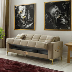 Abriene 4 - Piece Velvet Living Room Luxury Sofa Set