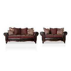 Adamsuno 2 - Piece Faux Leather Living Room Luxury Sofa Set