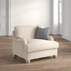Daxwer Upholstered 1 Seater Comfortable Armchair - Wooden Bazar