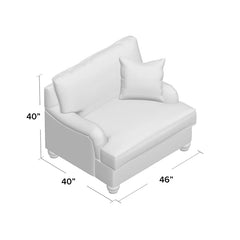 Daxwer Upholstered 1 Seater Comfortable Armchair - Wooden Bazar