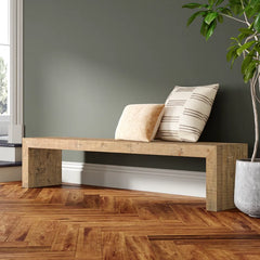 Dalper Solid Wood Bench - Wooden Bazar