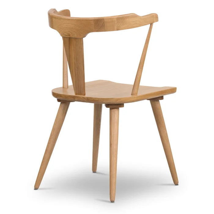 Agata Solid Wood Slat Back Dining Chair  - Wooden Bazar