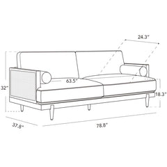 Feather-Blend Cushion Sofa – Stylish Comfort