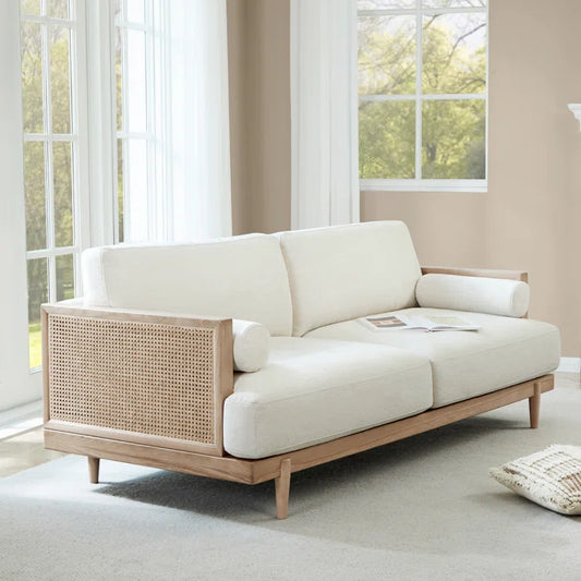 Feather-Blend Cushion Sofa – Stylish Comfort