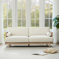 Feather-Blend Cushion Sofa – Stylish Comfort