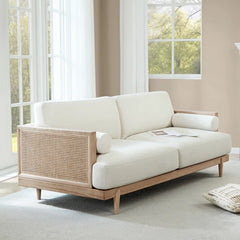 Feather-Blend Cushion Sofa – Stylish Comfort