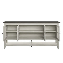 67.75 in Wide Modern Farmhouse Sideboard with Glass Doors