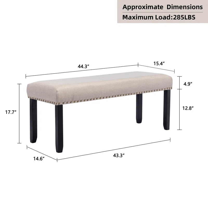 Arstate Modern Upholstered Bench for Entryway and Bedroom