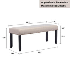 Arstate Modern Upholstered Bench for Entryway and Bedroom