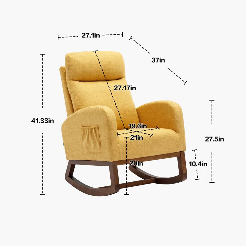 Laxcorn Rocking Chair For Modern Living - Wooden bazar