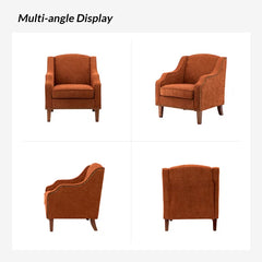 Xeler Modern Upholstered Armchair Set of 2 Accent Chairs for Living Room & Lounge
