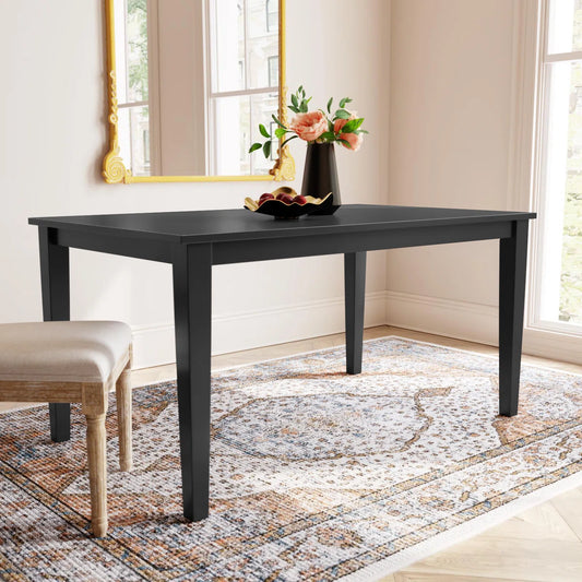 Kegsiko Modern Rectangular Shape Dining Table - Wooden Bazar