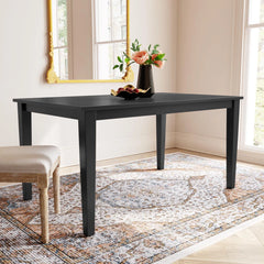 Kegsiko Modern Rectangular Shape Dining Table - Wooden Bazar