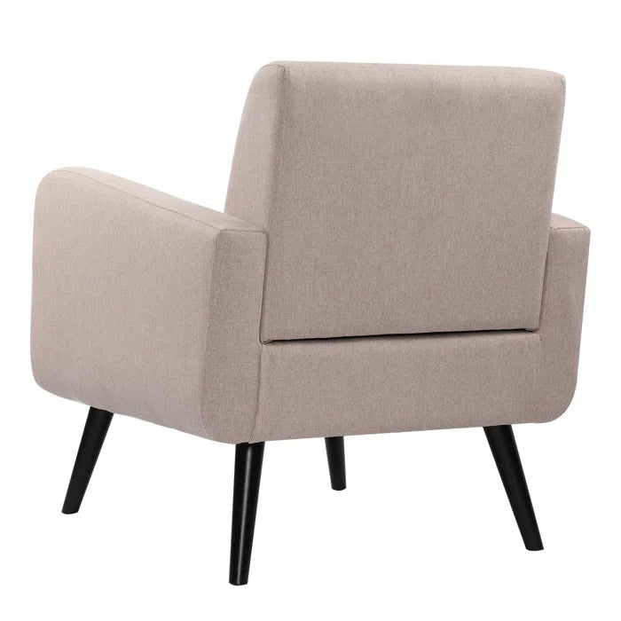 Zolly Modern Upholstered 1 Seater Sofa ArmChair - Wooden Bazar