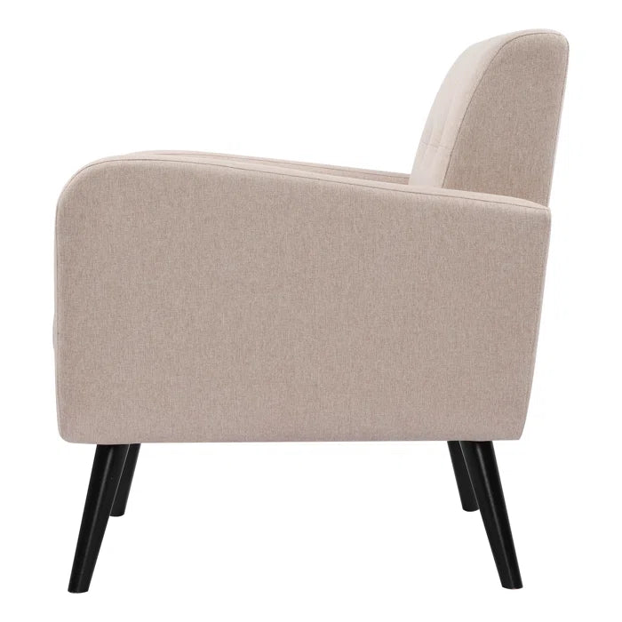 Zolly Modern Upholstered 1 Seater Sofa ArmChair - Wooden Bazar