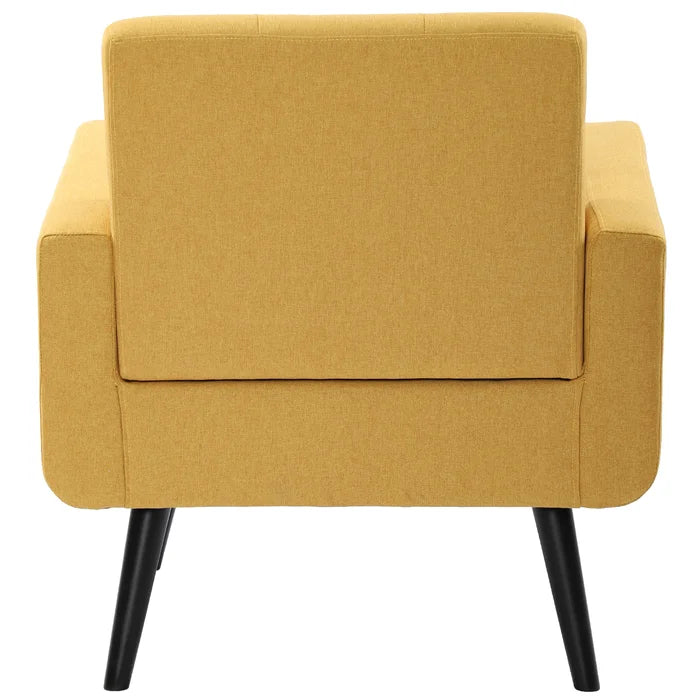 Zolly Modern Upholstered 1 Seater Sofa ArmChair - Wooden Bazar