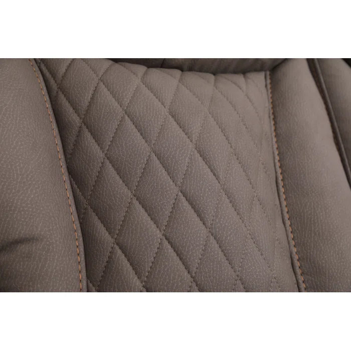 Alyceas 3 - Piece Breathable Leather Cushion Back Power Reclining Living Room Luxury Sofa Set