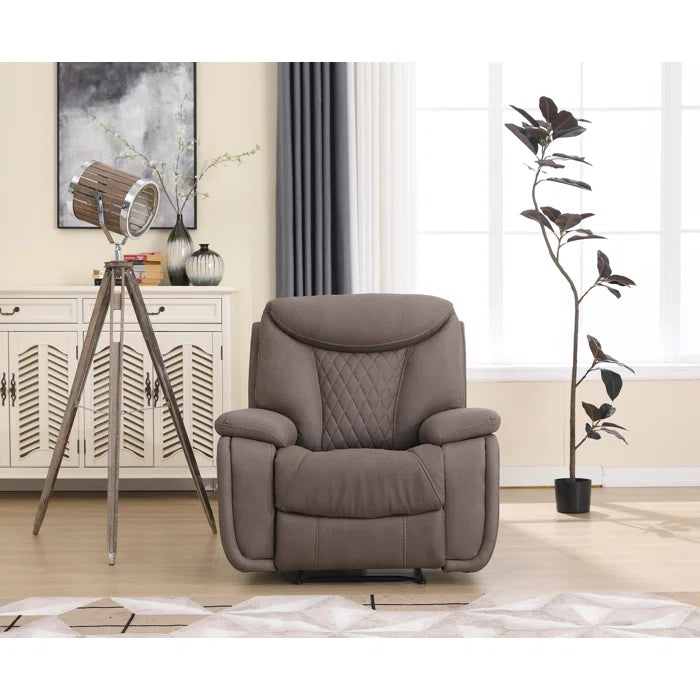 Alyceas 3 - Piece Breathable Leather Cushion Back Power Reclining Living Room Luxury Sofa Set