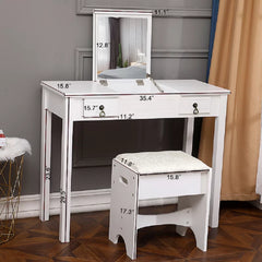 Retro Modern light luxury solid wood bedroom dresser - Wooden Bazar