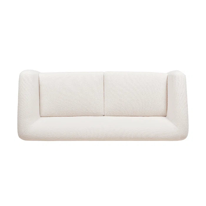 Amalaz Trending Boucle Upholstered Luxury Sofa with wooden legs