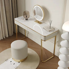 Amaurys Vanity dressing table with mirror, light and stool
