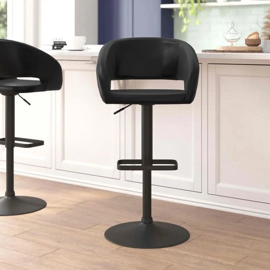Amberlie Swivel Modern Upholstered Adjustable-Height Bar stool