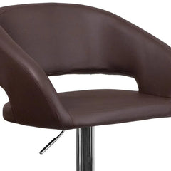 Amberlie Swivel Modern Upholstered Adjustable-Height Bar stool
