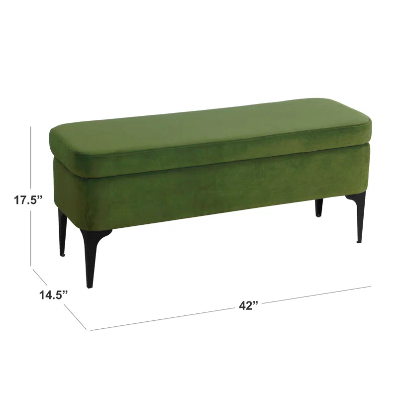 Dakker Upholstered Storage Bench - Wooden Bazar