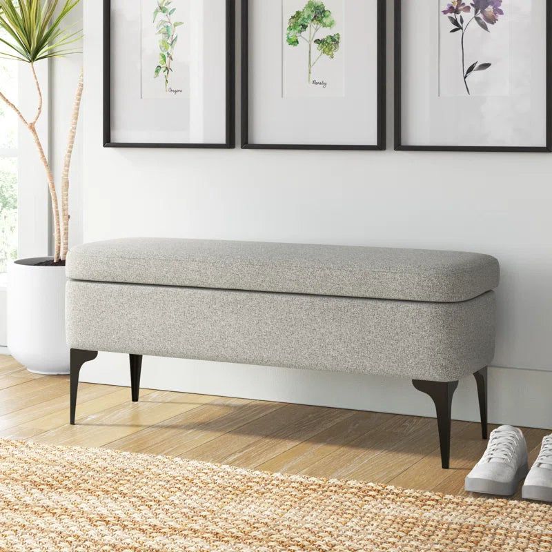 Dakker Upholstered Storage Bench - Wooden Bazar