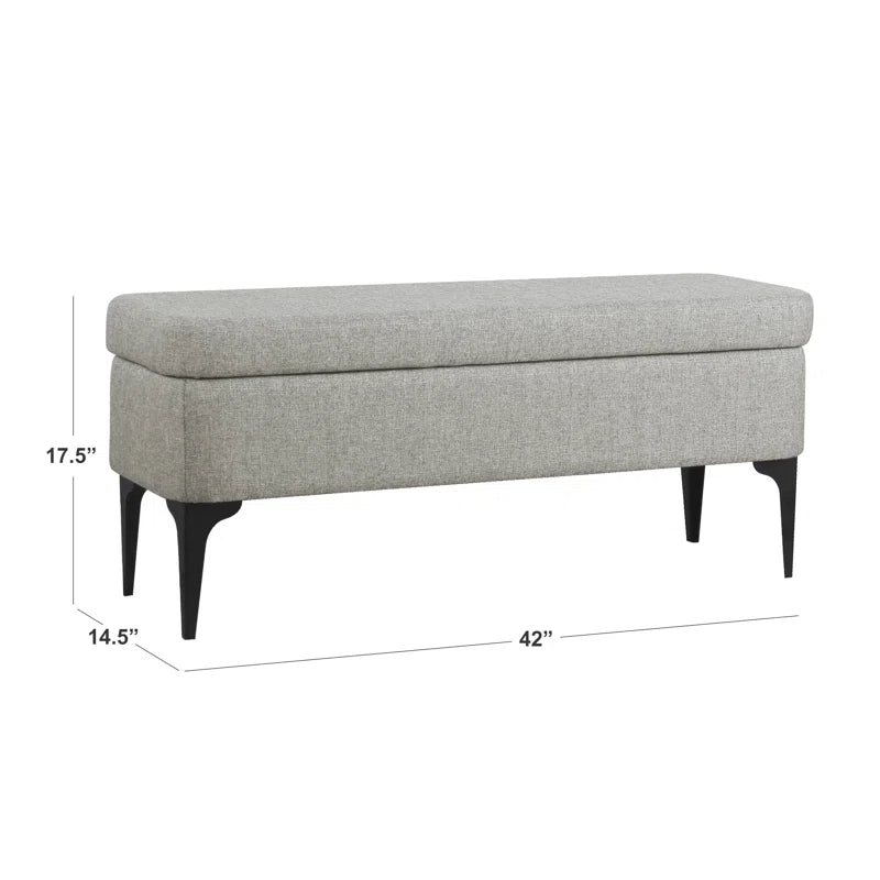 Dakker Upholstered Storage Bench - Wooden Bazar