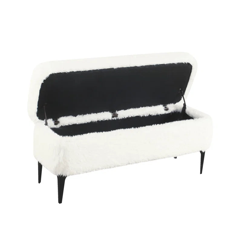 Dakker Upholstered Storage Bench - Wooden Bazar