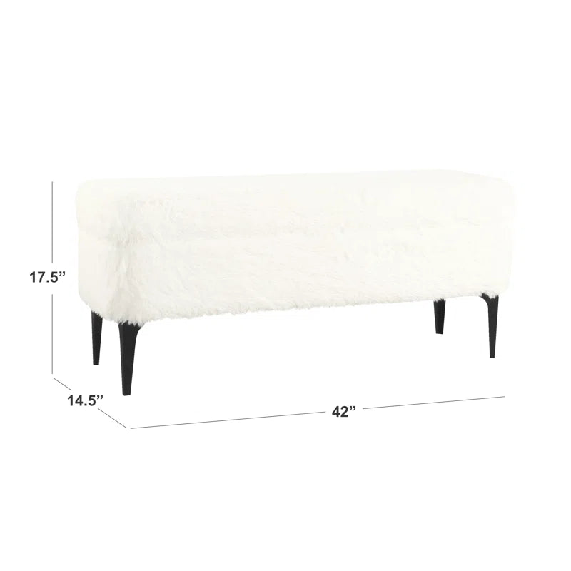 Dakker Upholstered Storage Bench - Wooden Bazar