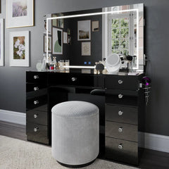 Lahoren Premium Vanity Table With Bluetooth Speakers And 11 Spacious Drawers