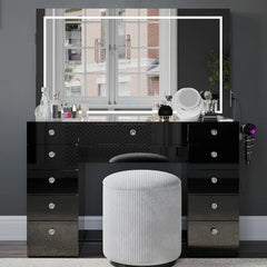Lahoren Premium Vanity Table With Bluetooth Speakers And 11 Spacious Drawers