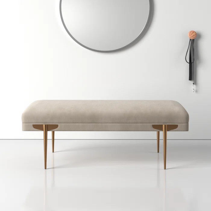 Salpiosta Velvet Bench for Modern Living - Wooden Bazar