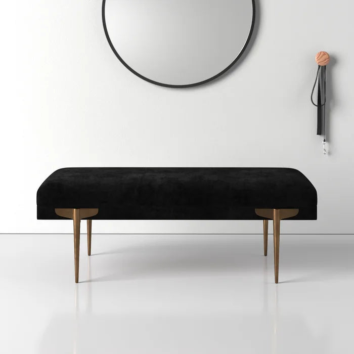 Salpiosta Velvet Bench for Modern Living - Wooden Bazar