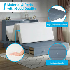 Shivank Murphy Storage Bed with Mattress - Wooden bazar