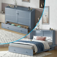 Shivank Murphy Storage Bed with Mattress - Wooden bazar