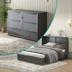 Shivank Murphy Storage Bed with Mattress - Wooden bazar