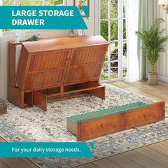Shivank Murphy Storage Bed with Mattress - Wooden bazar