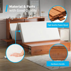 Shivank Murphy Storage Bed with Mattress - Wooden bazar