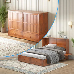 Shivank Murphy Storage Bed with Mattress - Wooden bazar