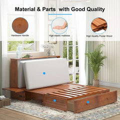 Shivank Murphy Storage Bed with Mattress - Wooden bazar