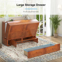 Shivank Murphy Storage Bed with Mattress - Wooden bazar