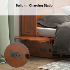 Shivank Murphy Storage Bed with Mattress - Wooden bazar