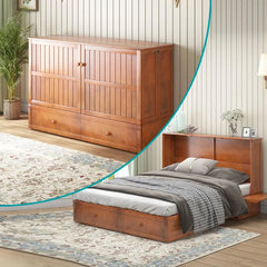 Shivank Murphy Storage Bed with Mattress - Wooden bazar