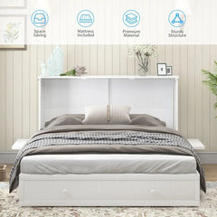 Shivank Murphy Storage Bed with Mattress - Wooden bazar