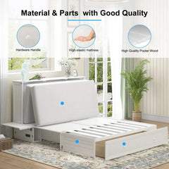 Shivank Murphy Storage Bed with Mattress - Wooden bazar