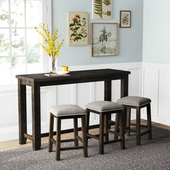 Jaspertob  3 Seater Solid Wood Dining Set - Wooden Bazar