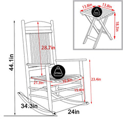 Anarosa Outdoor Rocking Chair - Wooden Bazar